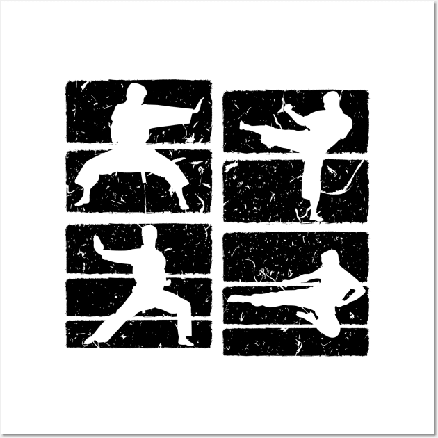 Karate Silhouette Taekwondo Kick Martial Arts Wall Art by Humbas Fun Shirts